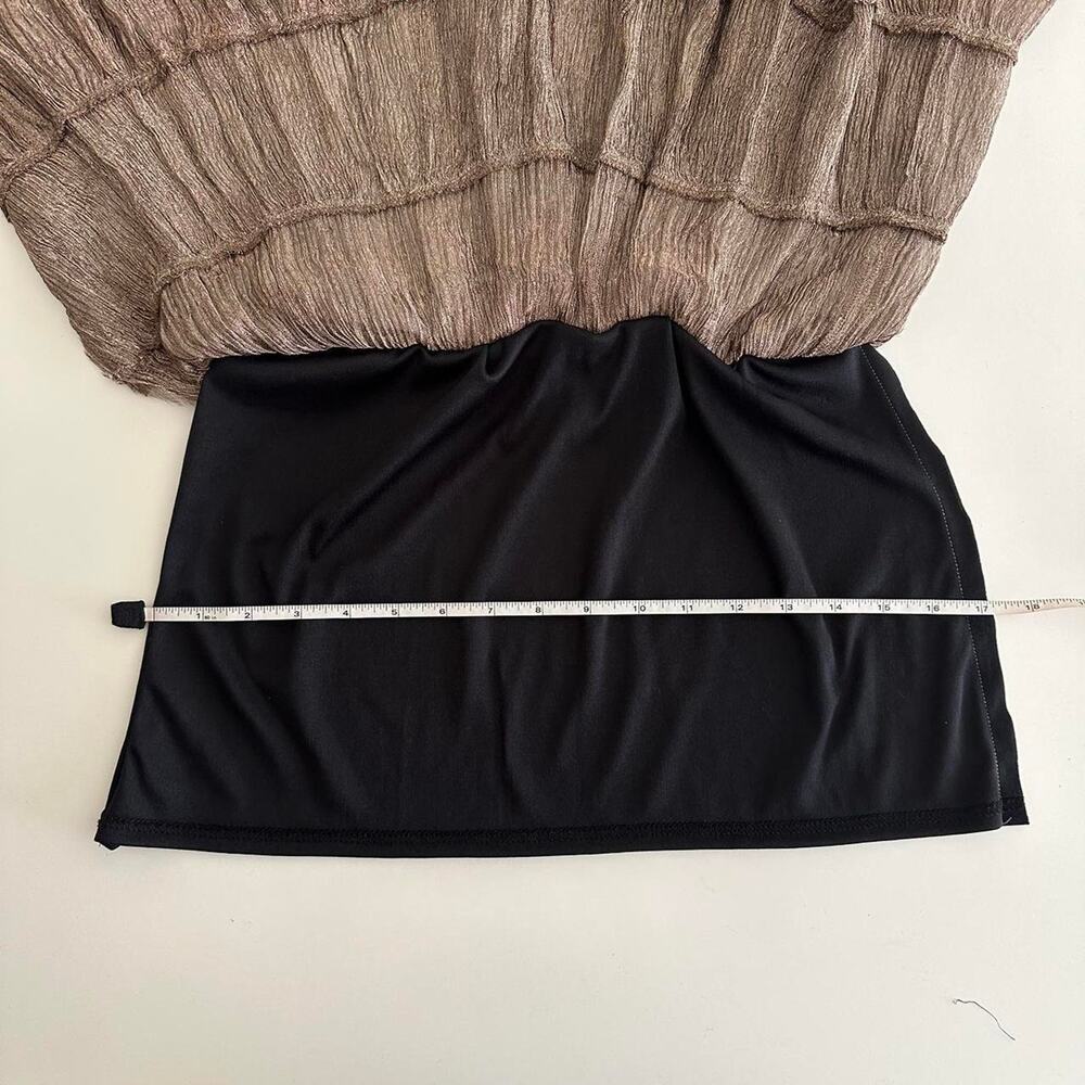 handmade gold shimmer circle ruffled mini skirt - Picture 7 of 11